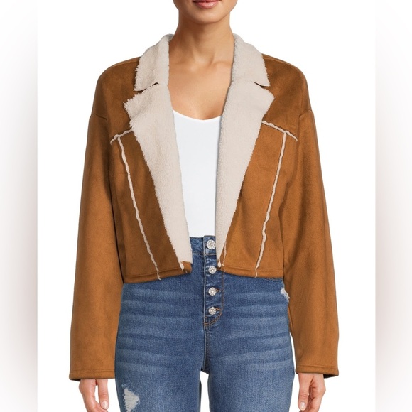 Madden NYC  Faux Suede Cropped Jacket - Picture 2 of 12